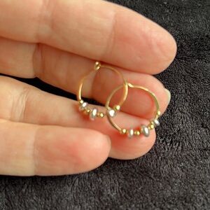 Elegant Gold-filled and Sterling Silver Hoop Earrings